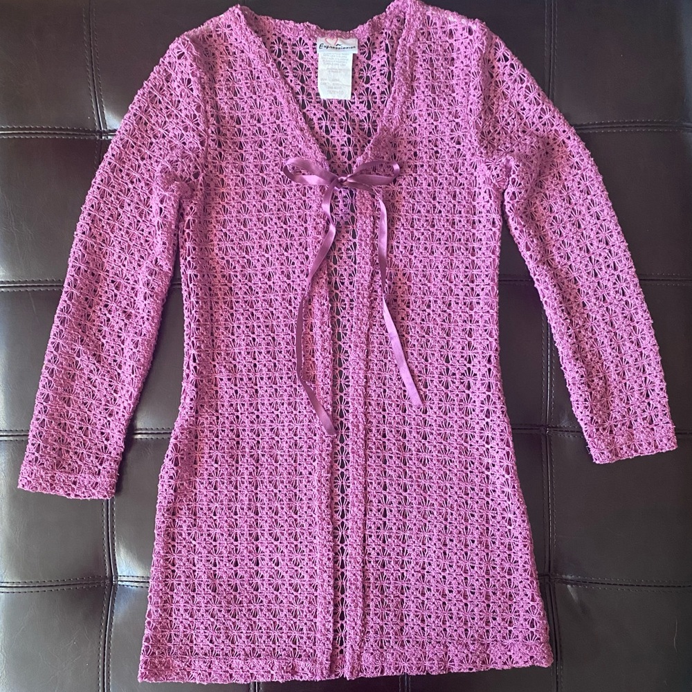 Expressions Girls (Youth) Ribbon Tie Cardigan
